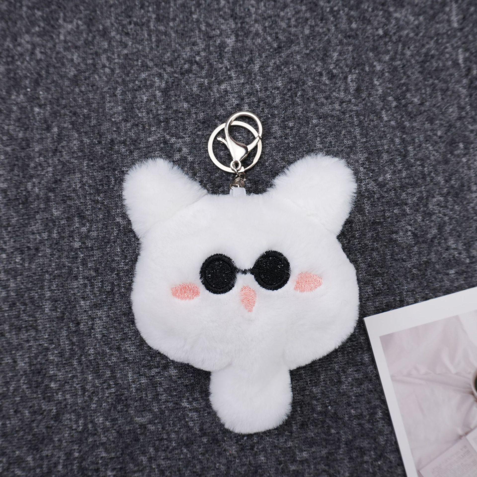 Cute Anime Jujutsu Kaisen Gojo Satoru Cat Cartoon Plush Keychain New Japanese Style Squeaky Pendant Accessory