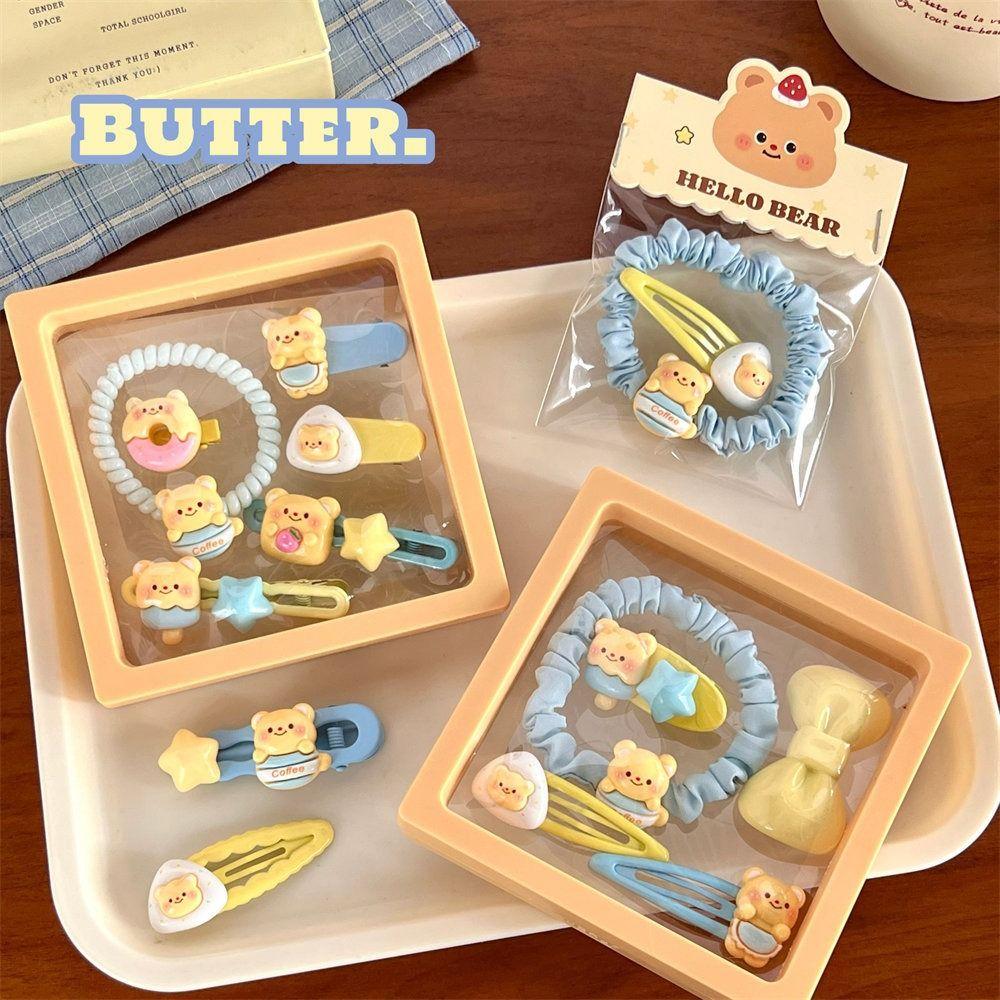 

Ponytail Butter Bear Hair Clip Elastic Hair Rope Cute Hair Tie Girls