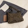 Large Capacity Leopard Print Bag Casual Soft Textile Women's Shoulder Bag Female Retro Crossbody Bag For Commute Outings