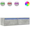 Vidaxl Szafka Pod Tv Z Led, Szarość Betonu, 100X35,5X25 Cm