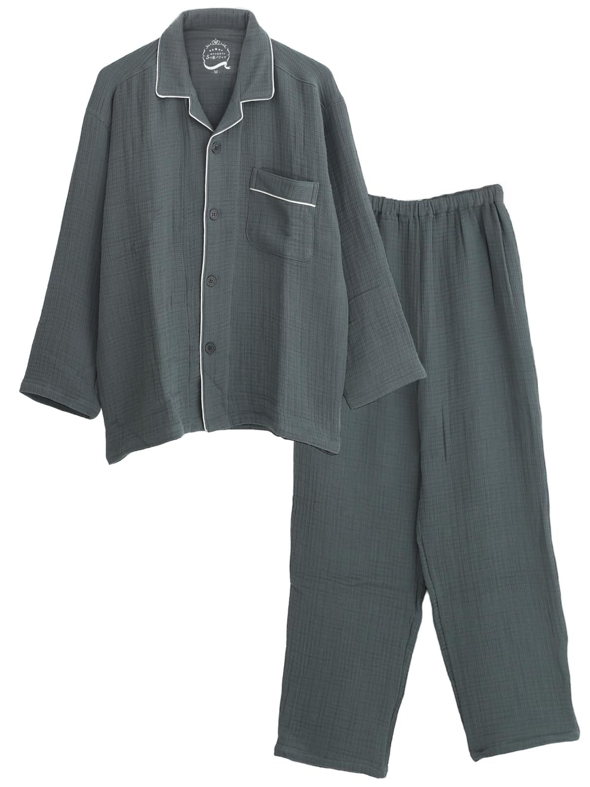 

Пижама Семейный Отель Пижама Хлопок Вафельный Длинный Рукав LL Комплект, 100% Тройной Марли, Мужская Рубашка, Весна, Осень, Зима, Синий, Темно-синий, Хаки, M, L, (М,