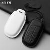 Skórzany Pokrowiec Etui na Kluczyk Samochodowy do Jeep Renegade Compass Grand Cherokee do Chrysler 300C Wrangler Dodge Uchwyt Ochronny na Kluczyk