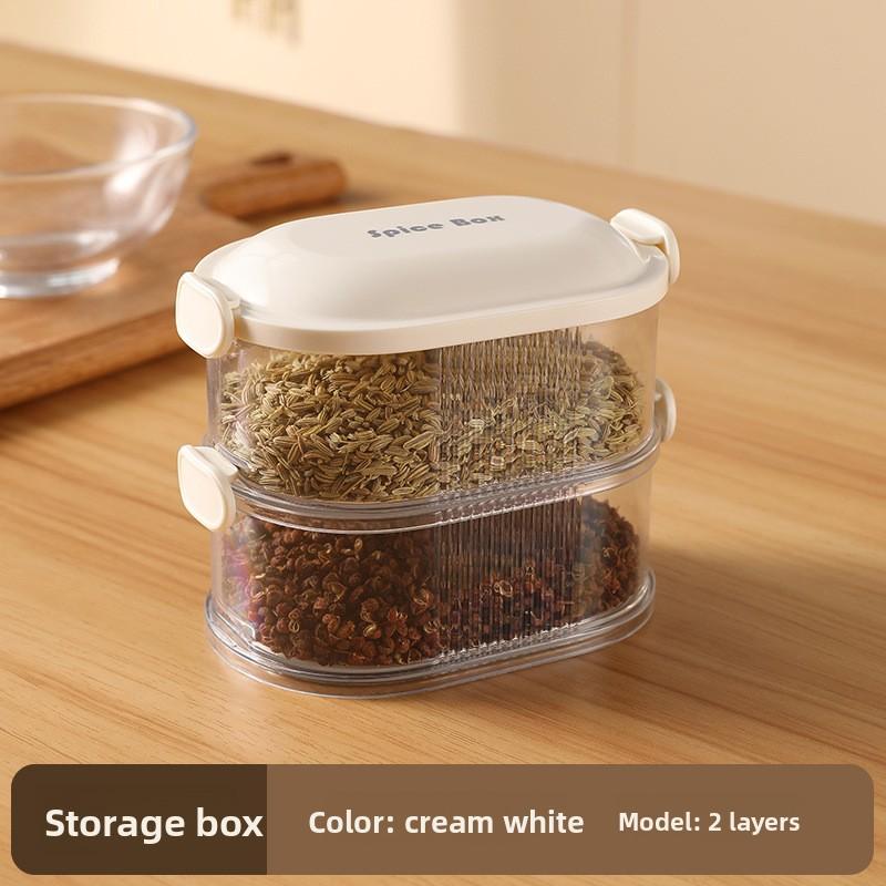 Spice Storage Box Household Kitchen High-end Prickly Ash Large Material Seasoning Jar Food Grade Dry Material Sealed Jar