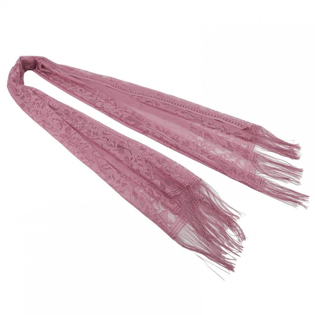 All Match Floral Tassel Scarf Hollow Solid Breathable And Comfortable