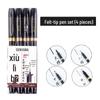 Jinwannian Refillable Calligraphy Pen Set - Soft Tip, Medium, Small, Extra Fine, Student Practice