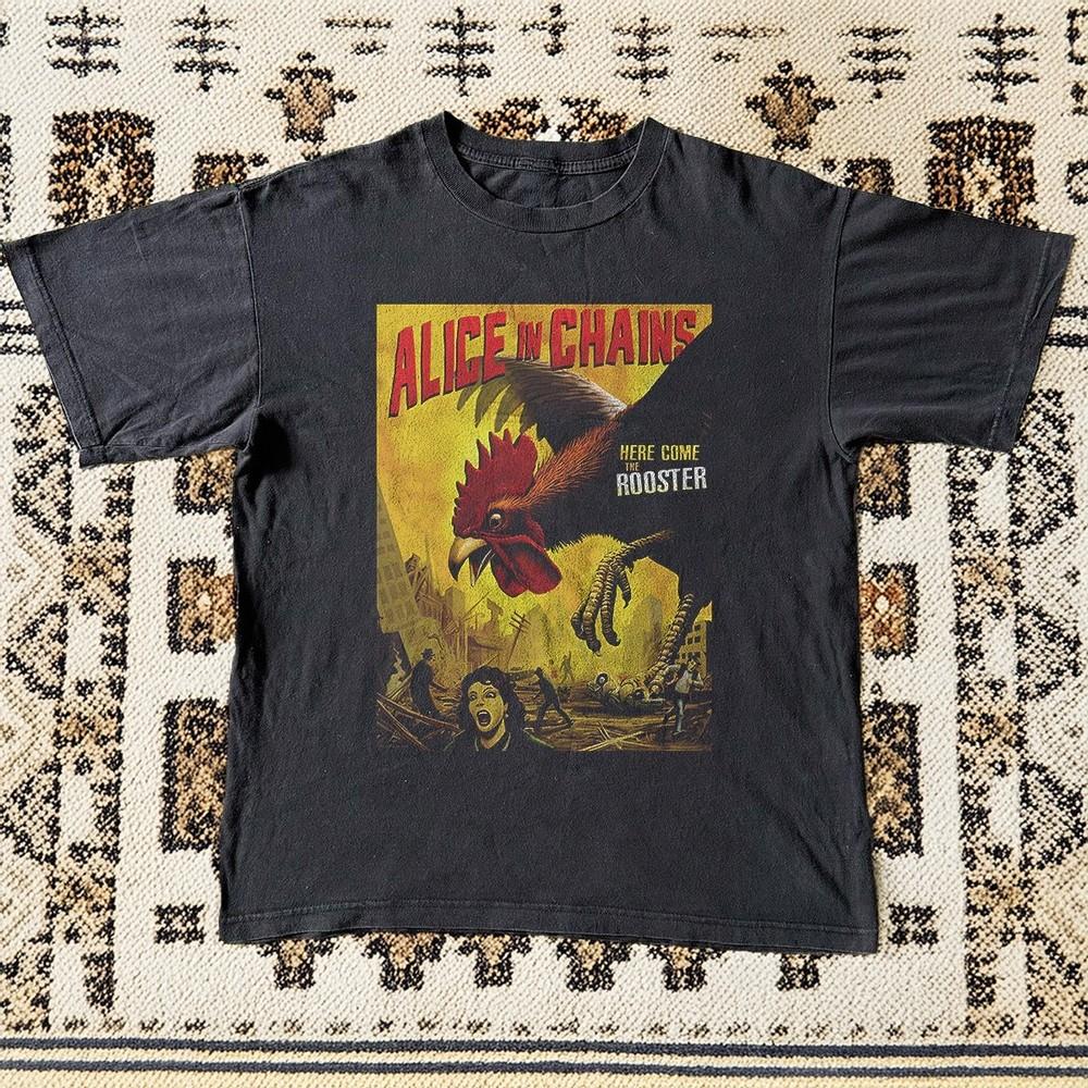 

NEW Alice In Chains Rooster Tour 2016 TShirt Retro Rock Band Graphic Unisex Unisex T-Shirt XXXXL