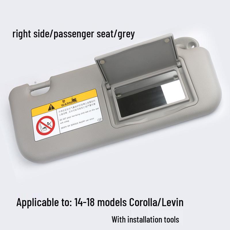 Yueliangcheng Car Sunshade for Corolla with Vanity Mirror, Driver & Passenger Seats