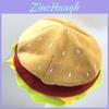 Funny Hamburger Hat Cosplay Prop With Sewn Fabric For Party Costume Fun