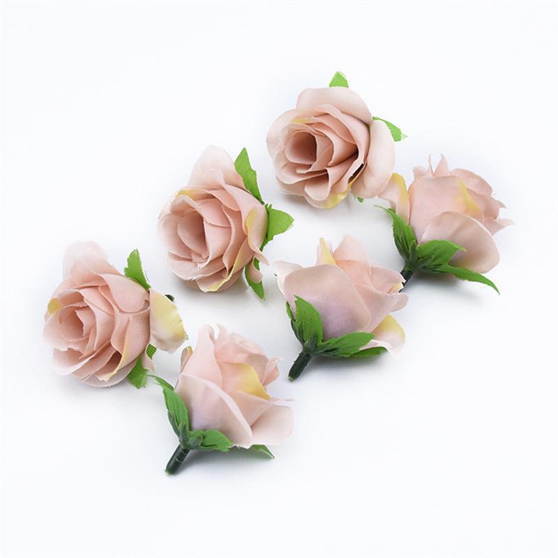 Capete de flori de trandafir din mătase artificială pentru decorațiuni DIY pentru casă, nuntă și sărbători