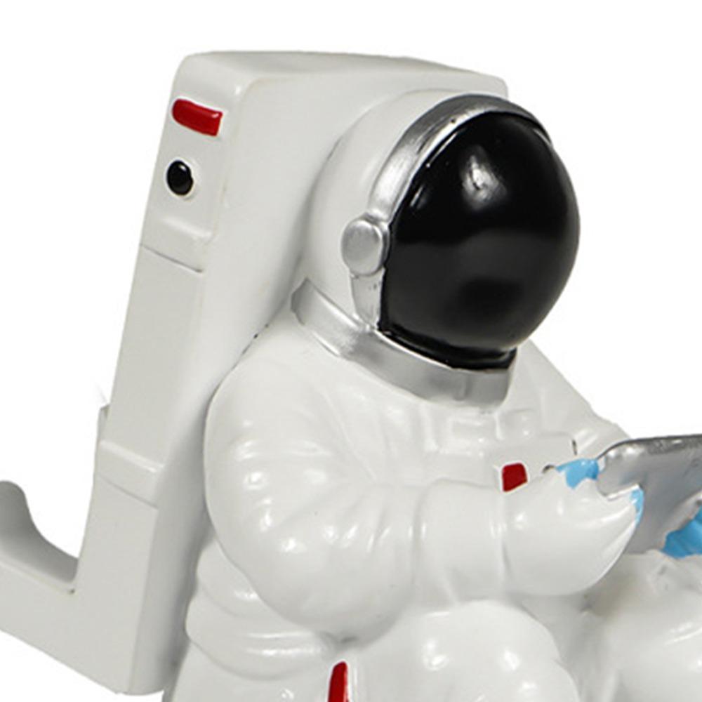 2 Size Astronaut Phone Holder White Astronaut Phone Stand Cute Resin Phone Holder Sit Down Use