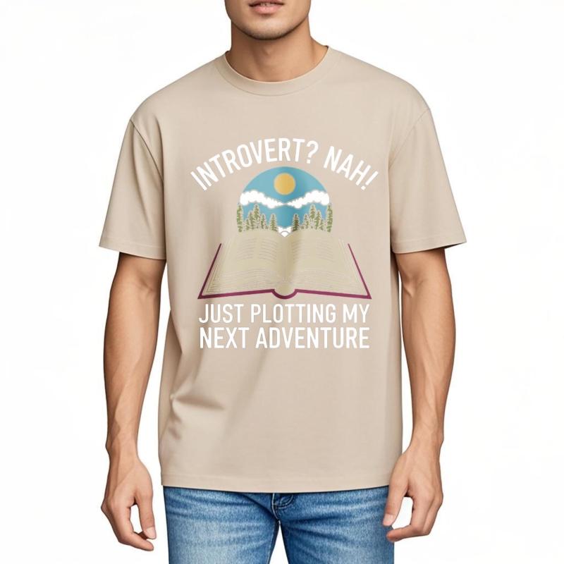 Stylish Tshirt Soft For man Round Neck tshirt Oversized Introvert Nah Just Plotting My Next Adventure Fashionable Man Tee shirt