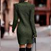Autumn and Winter Long Sleeve Slim Fit Sexy Knitted Dress Women Fashion Round Neck Elegant Sweater Dress Woman High Waist Vintage Casual Dresses 25125