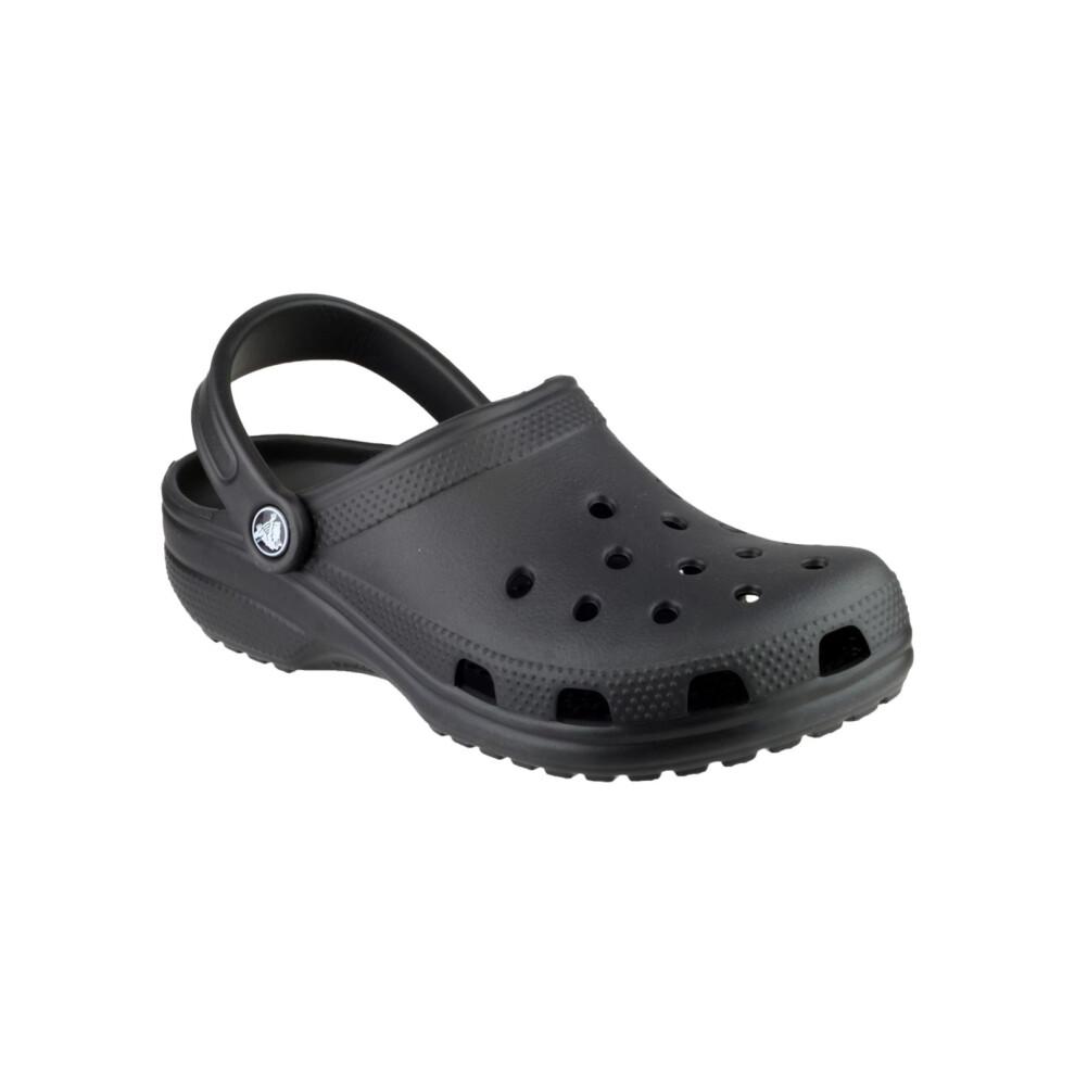 (11 UK, Black) Crocs Adults Unisex 10001 Classic Cushioned Clogs
