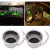 Akozon Luminous Cup Holder Insert, 2Pcs 8 LEDs Drink Holder With Draining Hole for Marine Boat Car (Green LED)