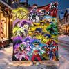 Saint Seiya Pattern Blanket for Home Decoration, Bed, Sofa, Car Travel, Camping, Suitable for All Seasons, Birthday Christmas Gift
