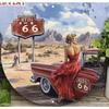 Route 66 Metal Sign Vintage Rustic Aluminum Wall Decor for Garage Bar Man Cave Home