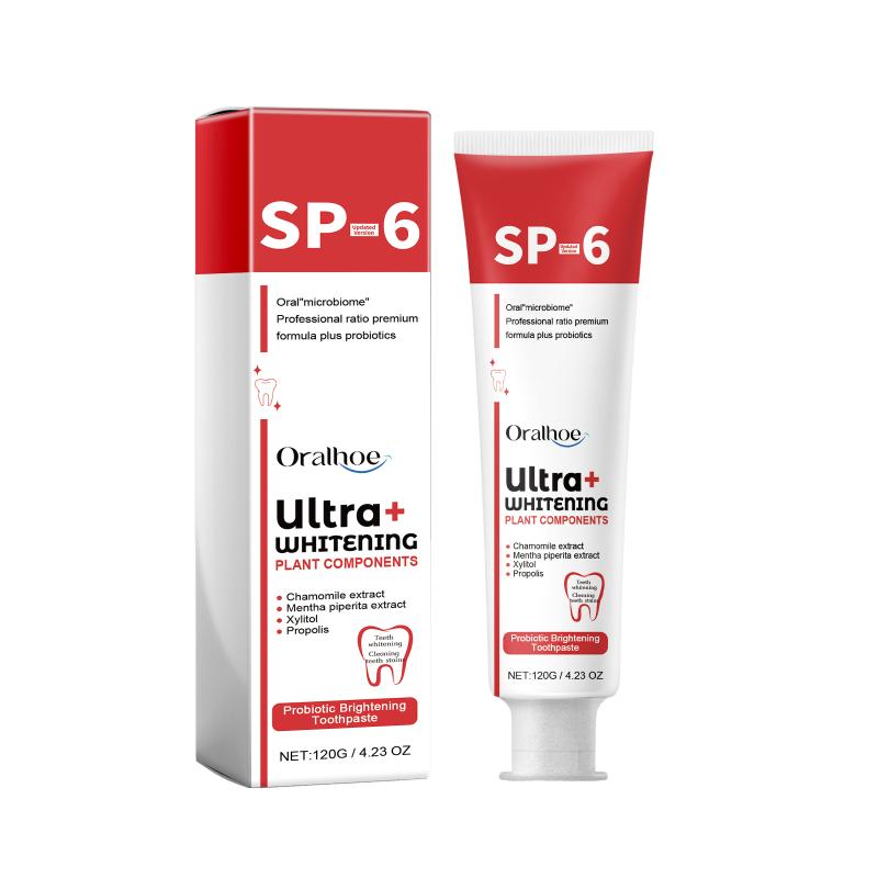Sp-6 Probiotics Brightening Toothpaste Cleansing Tartar Remove Dental Plaque Fresh Breath Prevent Periodontitis Oral Teeth Care