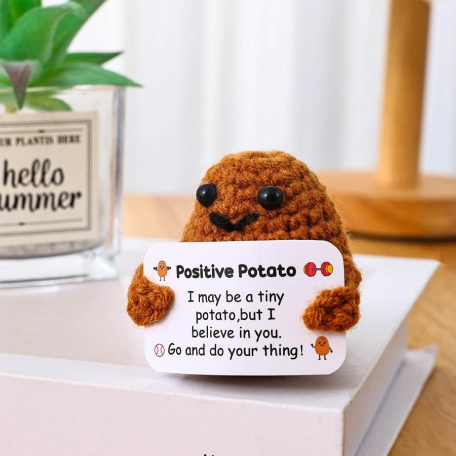 33 Styles Crochet potted tabletop Words of encouragement forget-me-not crochet orange convolia heart-warming ornament