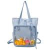 Schoolbag1011 new large-capacity student class shoulder handbag female Japanese cute girl transparent pain bag baby bag