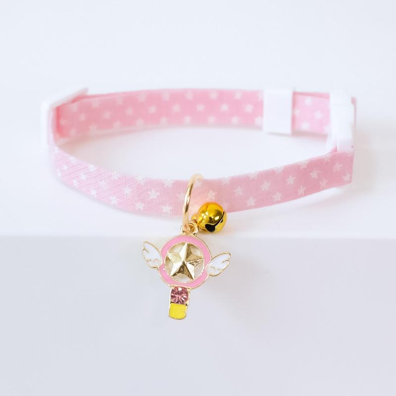 Ins fresh style Cat Collar Safety Breakaway Small Dog Tie Adjustable Necklace Strap for Puppy Kittens pet cats neck with bell