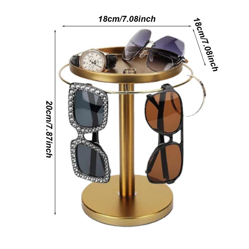 Sunglasses Holder Organizer 360Rotatable Stainless Steel Eyeglasses Display Stand Eyewear Storage Rack Multiple Eyewear Storage
