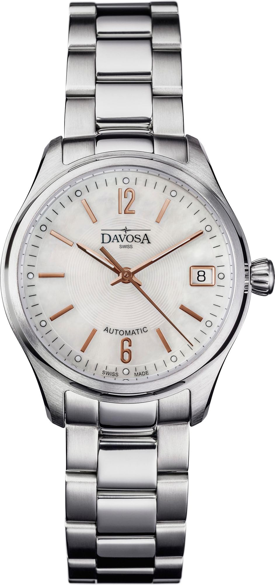 

DAVOSA Automatic Mechanical Watch with Newton Lady Swiss [DAVOSA] Date, Auto, Made, 166.192.15 білий