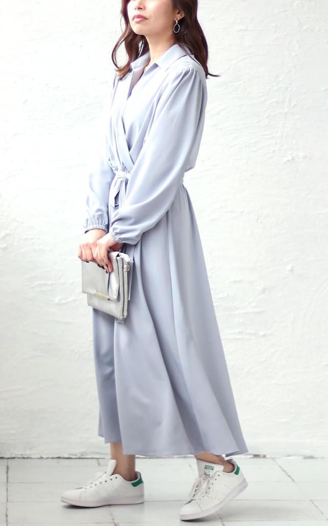 Gold Japan Plus Size Long Sweater Shirt with Ribbon and Perfect for Fall and Size Blue Women's Dress, Sleeve, Flare, Spring, Fem-437, 3L,