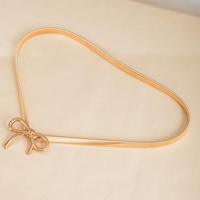 Wind Metal Belt Elastic Elastic Waist Chain Women'S Fashion Versatile Spring Dress Shirt Sweater Waist Seal