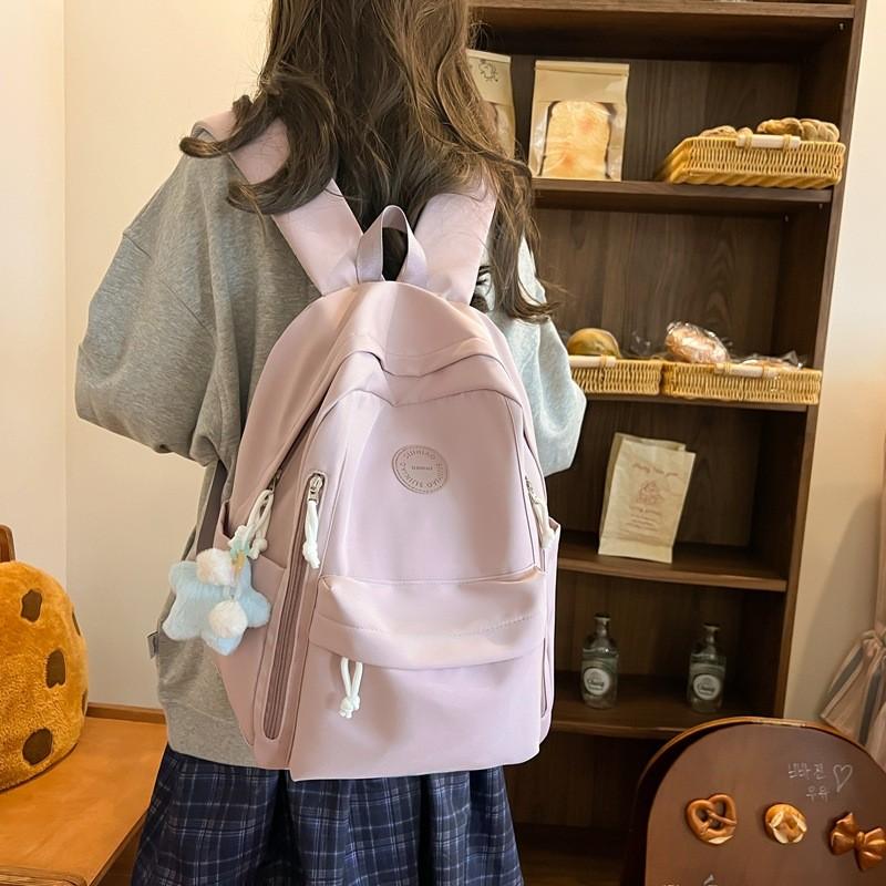 Five Star Pointed Pendant Bookbag Large Capacity Breathable Straps Bags School