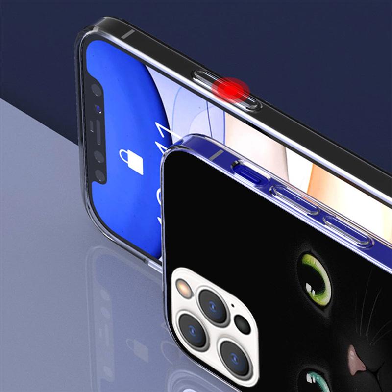 Cat Cute Kitten Cartoon Phone Case For iPhone 17 Air 16 Pro Max 16E 15 + 14 Plus 11 12 13 Mini 7 8 SE Gift Print Cover Fundas 17
