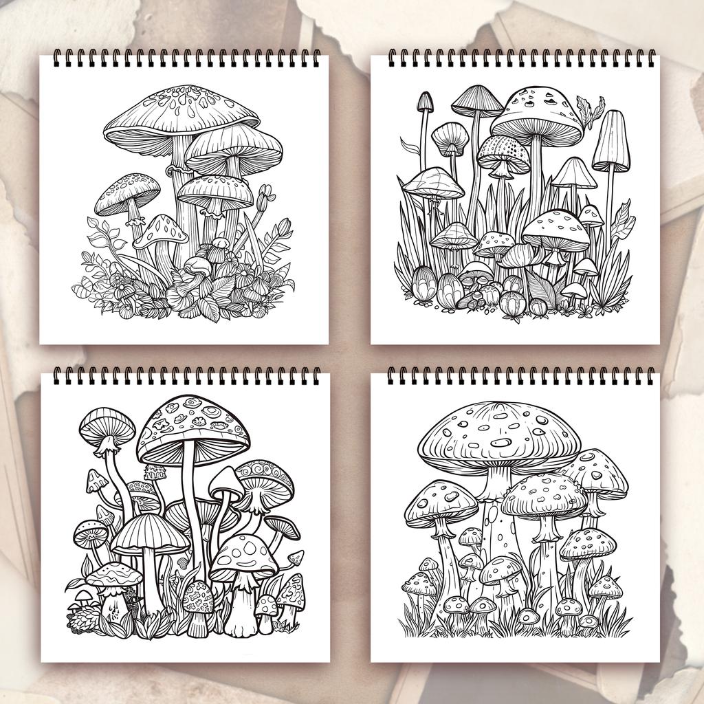 Spiral Colouring Book 30 Sheets 8.3x 8.3 Inches 100gsm Thick Paper, For Relief, Anxiety, Perfect for Many Holiday Gifts