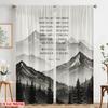 2pcs 2D flat printing Party Curtain Mountain Landscape Love Trust Polyester Without Electricity Festive Curtains for Home &