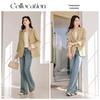 Xiangying Women's Casual Yellow Blazer