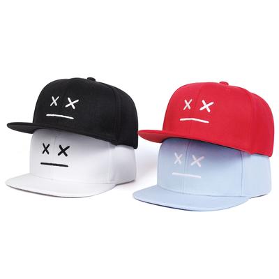 Unisex Smiley Gesicht Stickerei Baseball Kappe Street Punk Hip Hop Caps Outdoor Sport Golf Kappe Flache Hut Fitness Hüte