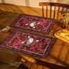6PC Christmas Placemats Set  Santa Claus Tree Mats for Dinner Table Perfect for Holiday Family Hotel Banquet Decoration