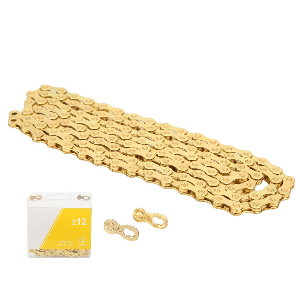 Bike Chain 12 Speed Mountain Road Bike Chain Variable Speed Chain Replacement Parts Gold
