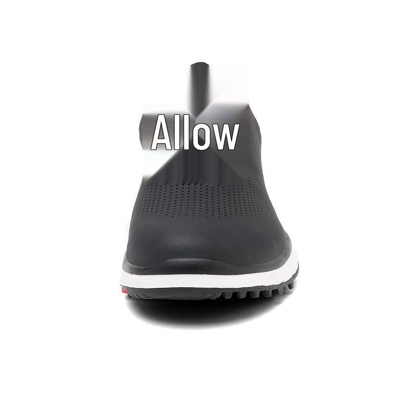 F88 Men's Casual Golf Shoes with Fixed Spikes and Breathable Design