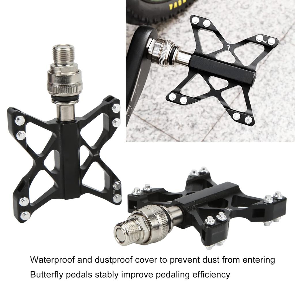 Bike Quick Release Pedals, Aluminum Alloy Bicycle Pedals for Road Bikes and Mountain Bikes