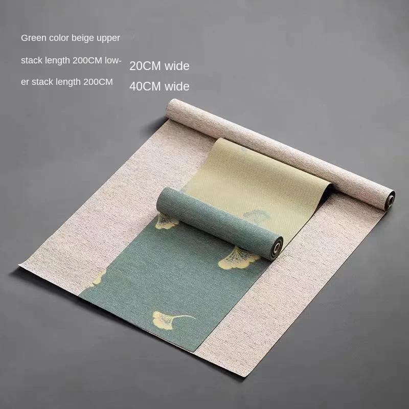 Japanese-Style Waterproof Fiber Tea Mat Linen Table Runner Table Mat Tea Art Tea Fabric Tea Mat Zen Tea Plate Mat Tea Utensils