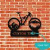 Bicycle Metal Wall Art Mountain Silhouette Home Decor Garden Rustic Design