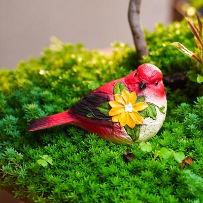 Bird Figurine Garden Statue Holiday Gift Lifelike Creative Tabletop Decoration Animal Sculpture for