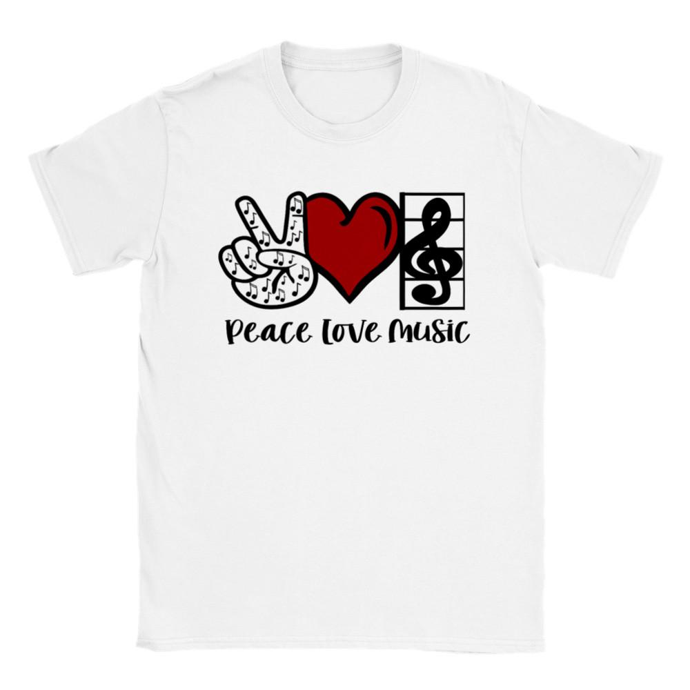 Peace, Love, Music - Classic Unisex Crewneck T-shirt Unisex T-Shirt XXXL