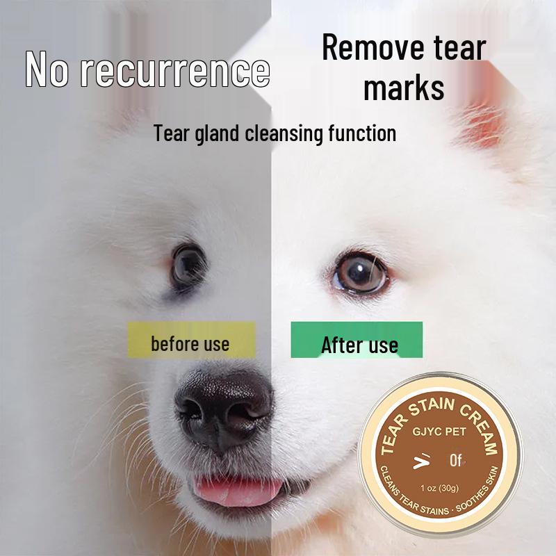 Tear Stain Remover Cream for Dogs & Cats: Gentle Eye Cleaner for Bichon Frise, Teddy & More