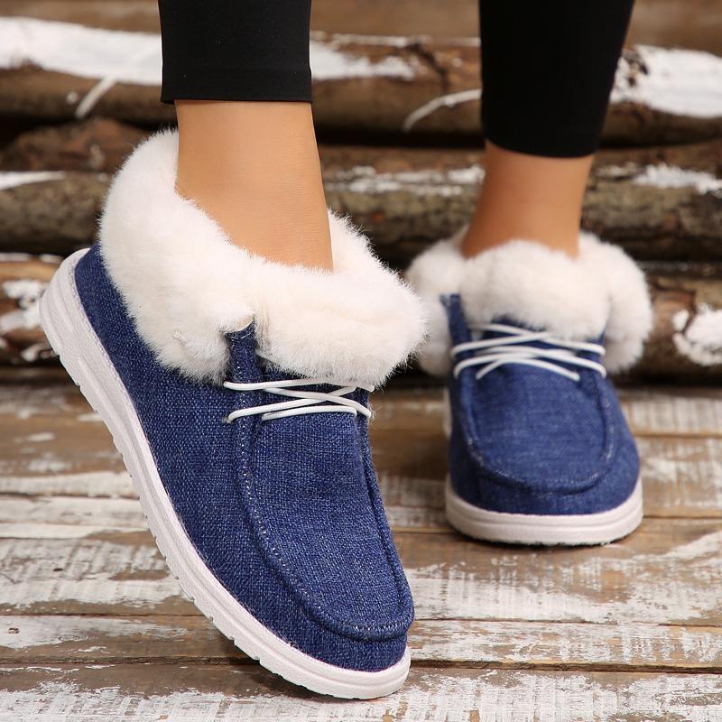 Women's Plus Size Euro-American Style Canvas Shoes - Low-Top, Round Toe, Lace-Up, Flat Sole, Casual Daily Slip-Ons for All-Day Comfort, New Style