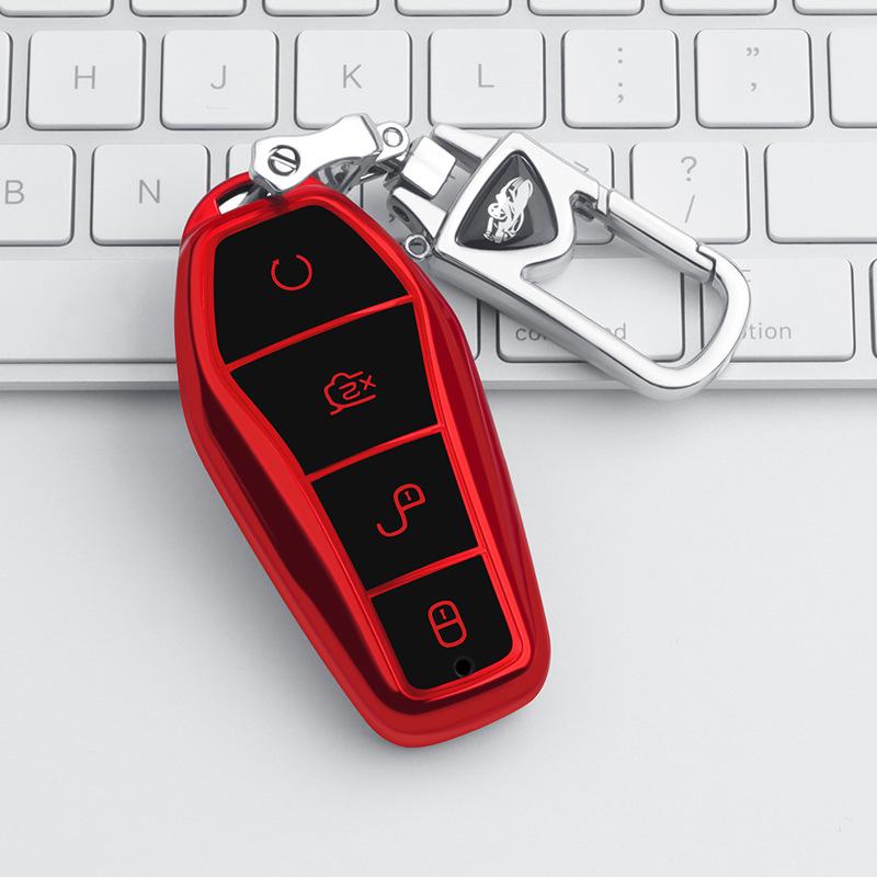 BYD Key Case for 21 Qin Plus DMI, D1, E2, E3, Yuan Pro EV - Unisex Car Bag Buckle Shell.