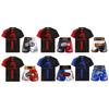 Set de Box Color Block pentru Băieți Copii Tricou de Antrenament Patchwork cu Pantaloni Scurți Ținută Sportivă