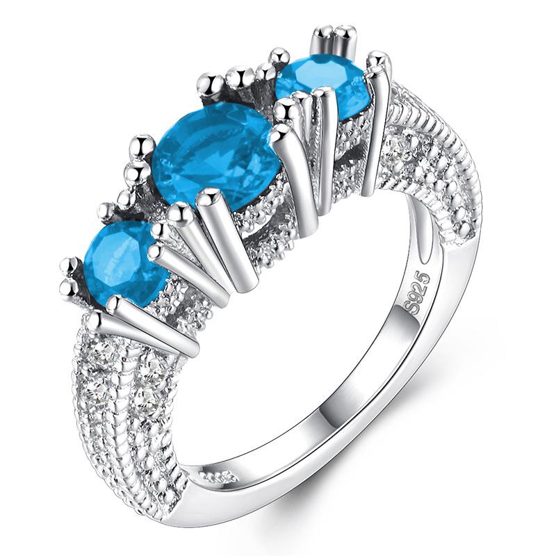 Weißer Schneeflocken Zirkon Ring Damenschmuck Geschenk