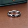 1Pc Fashionable, Niche, Cute Star and Moon Combination Design Titanium Steel Ring
