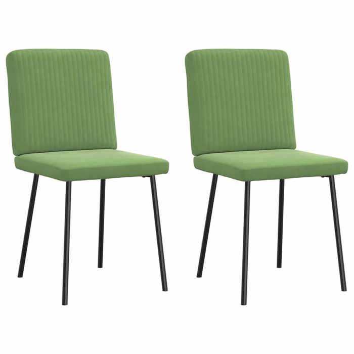 VidaXL Dining Chairs Set of 2 Light Green Velvet 4101189