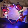 Glowing Butterfly Luminous Hairbands Light Up Flash Headband Women Girls LED Neon Birthday Bridesmaids Wedding Party Supplies